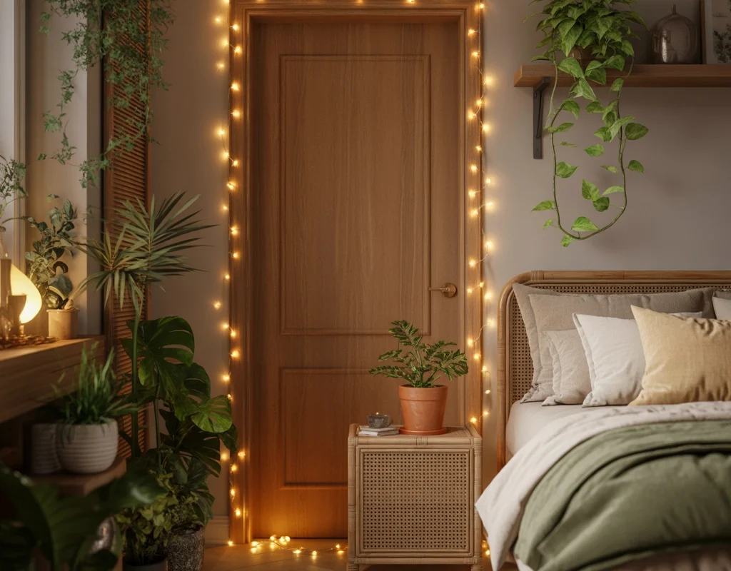 Decorate Your Bedroom Door With Fairy Lights for a Magical Atmosphere