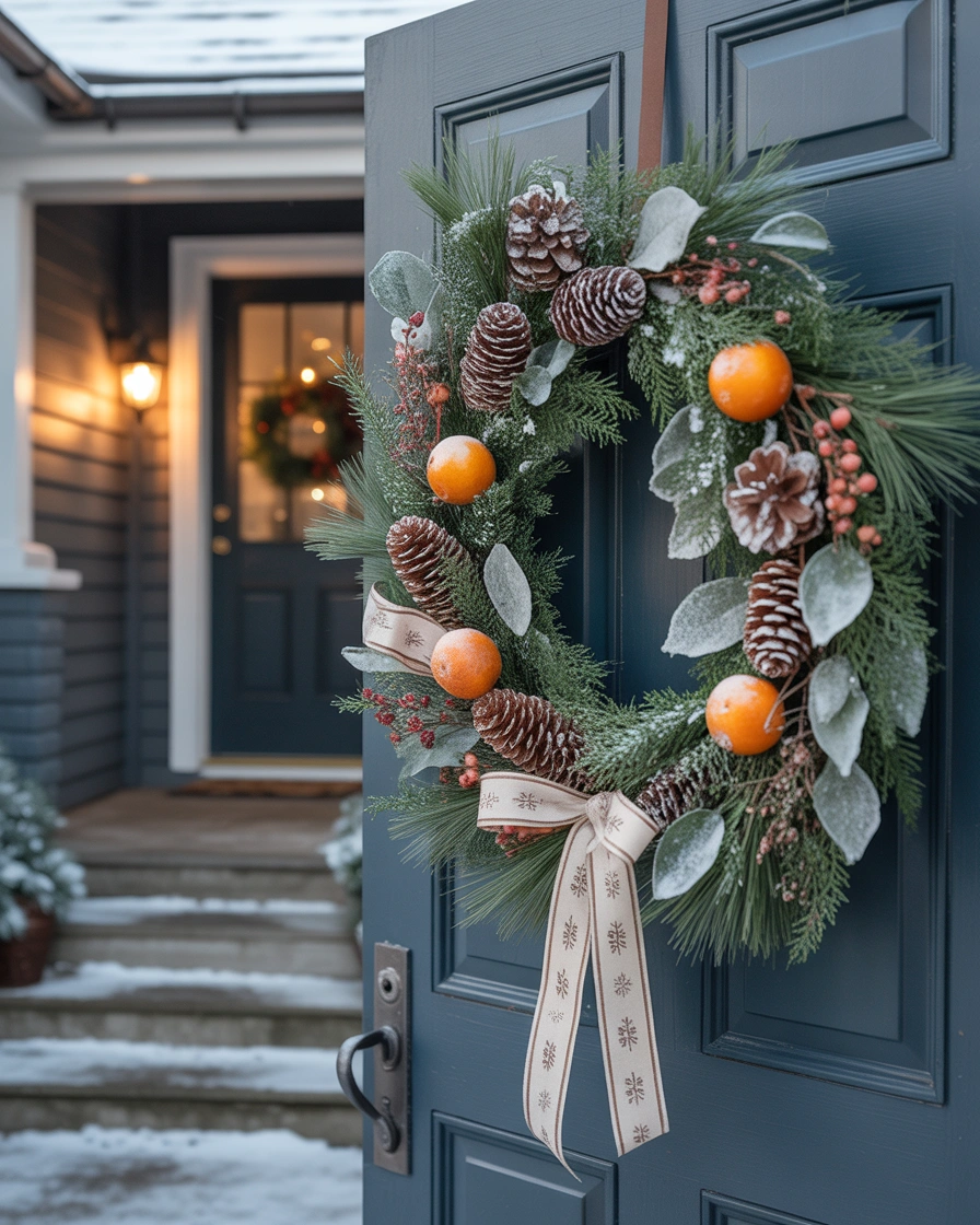 Decorate Your Door With a Seasonal Winter Wreath