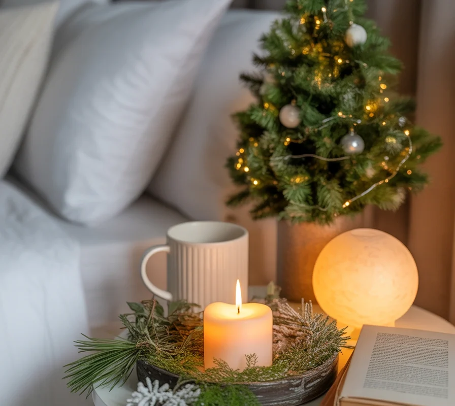 Decorate Your Nightstand With Simple Holiday Details
