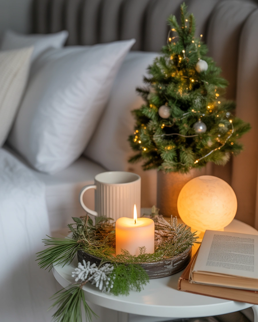 Decorate Your Nightstand With Simple Holiday Details
