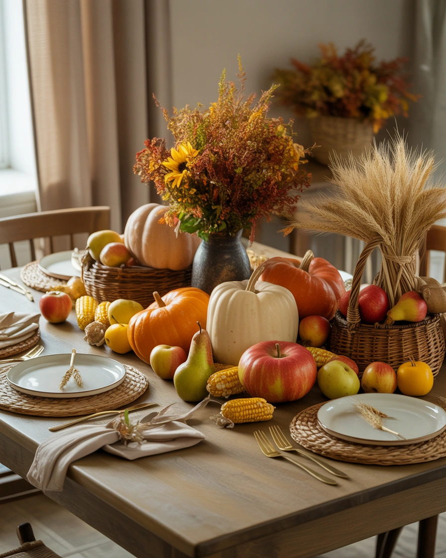 Decorate Your Thanksgiving Table With a Beautiful Harvest Theme