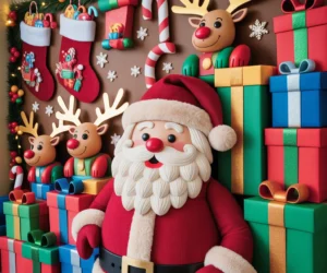 Decorate a Christmas Board With a Santa Claus Theme for a Fun Holiday Look