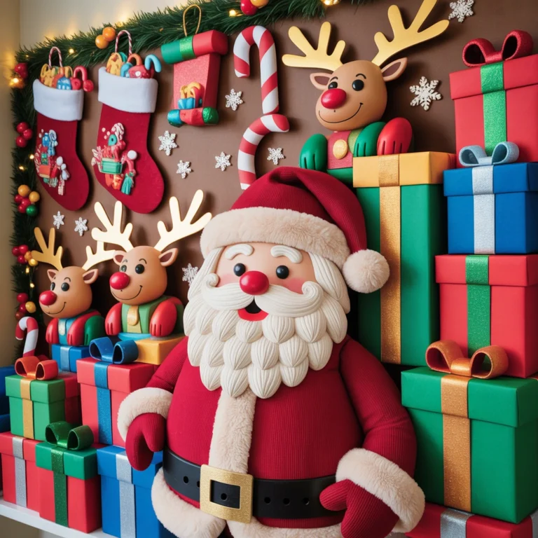 Decorate a Christmas Board With a Santa Claus Theme for a Fun Holiday Look