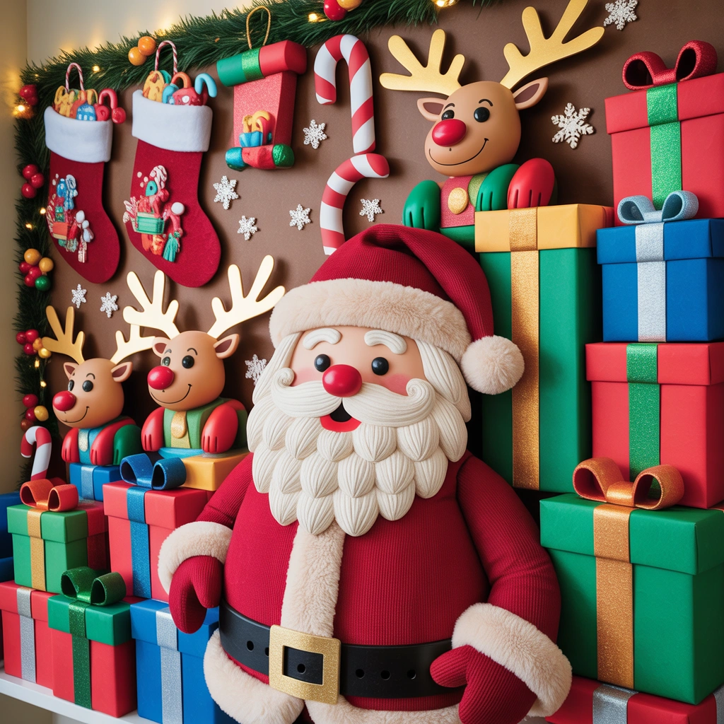 Decorate a Christmas Board With a Santa Claus Theme for a Fun Holiday Look