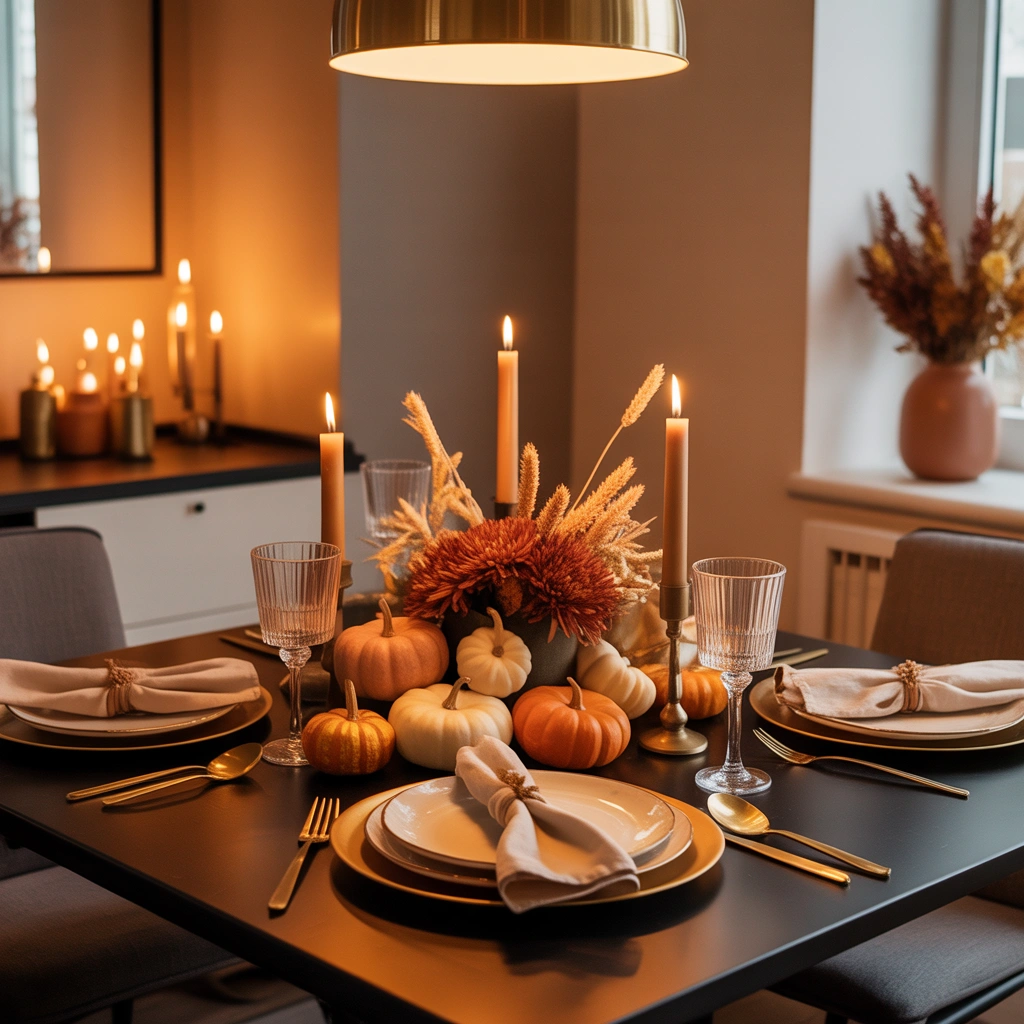 Decorate a Small Thanksgiving Table With Smart Space Saving Ideas