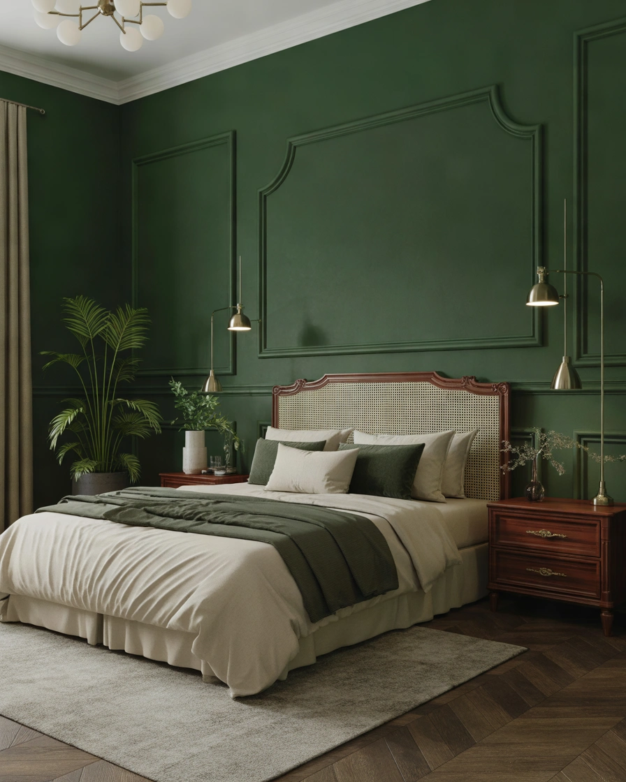Deep Forest Green – A Dramatic Nature Inspired Bedroom Color