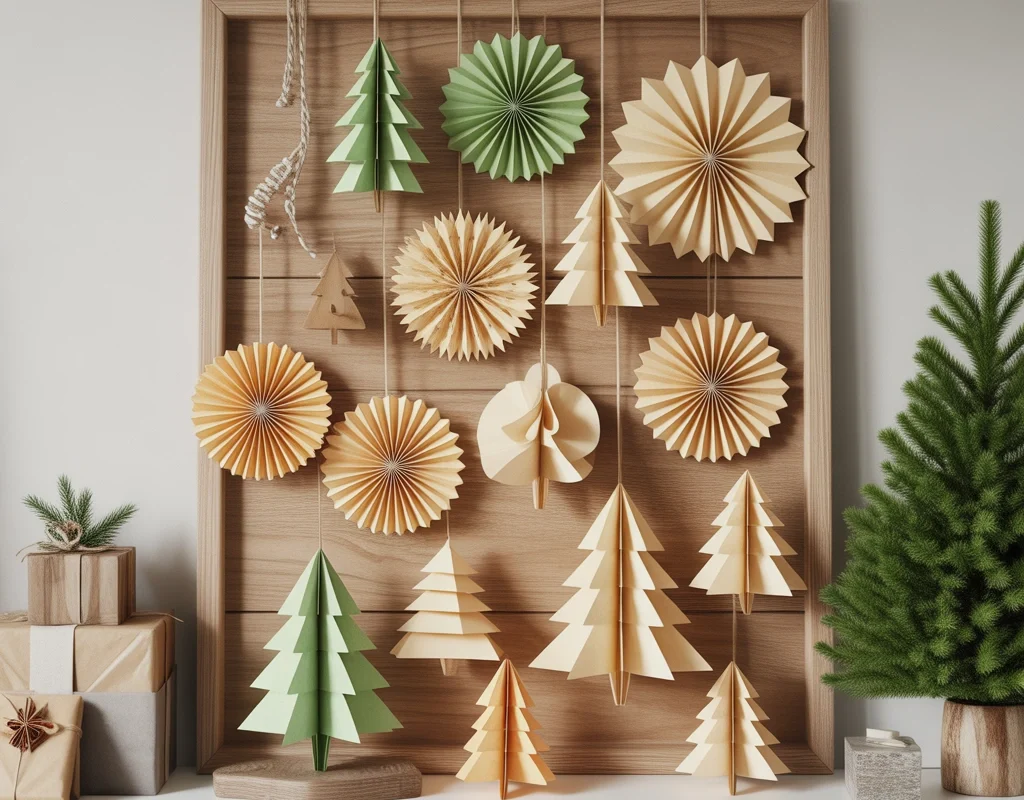Design a Christmas Board Decoration With Handmade Paper Crafts