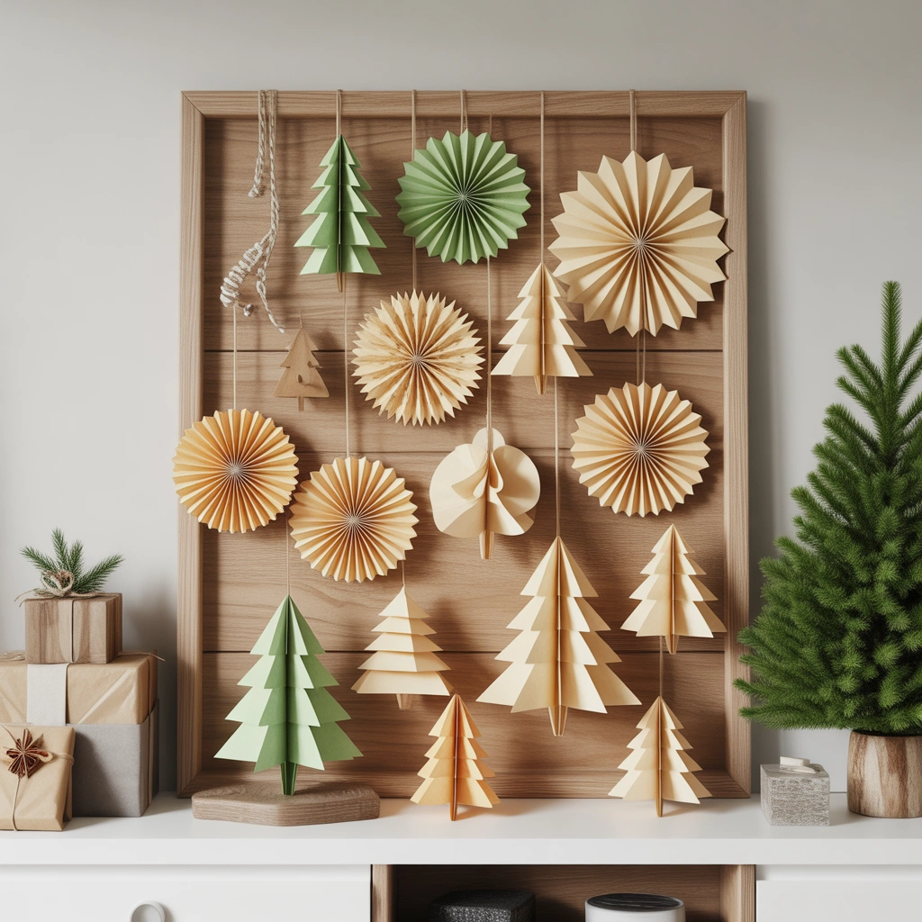 Design a Christmas Board Decoration With Handmade Paper Crafts