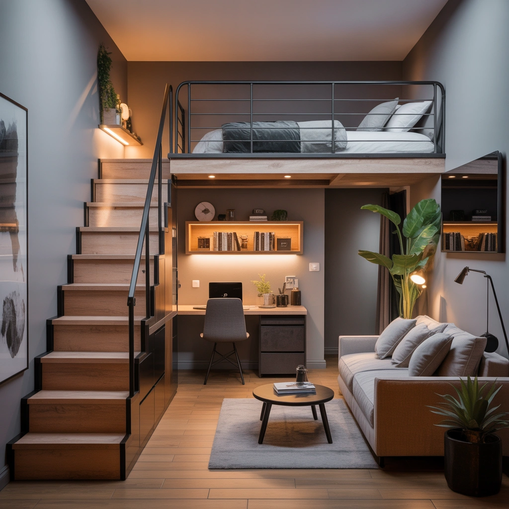 Design a Loft Bedroom for Vertical Space Optimization