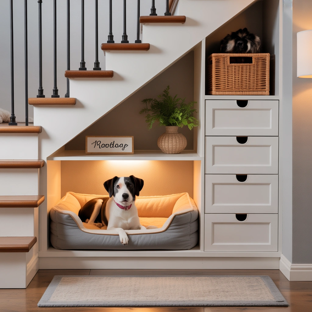 Design a Pet Room Under the Stairs for Your Furry Friends