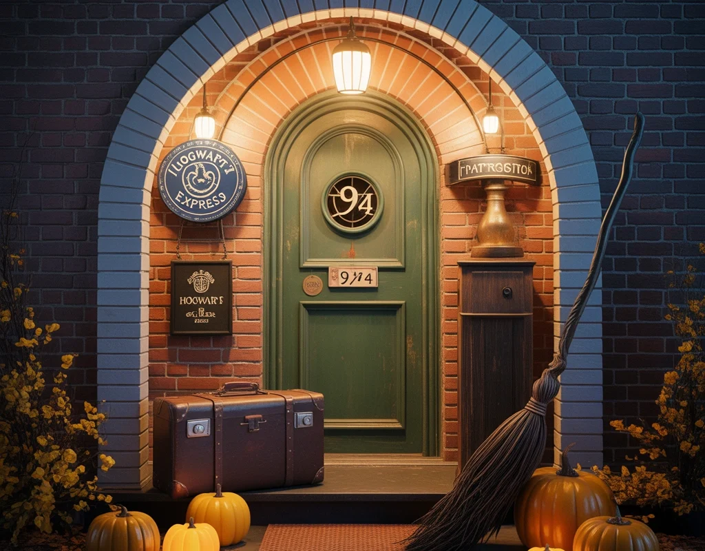 Design a Platform 9¾ Halloween Door Decoration