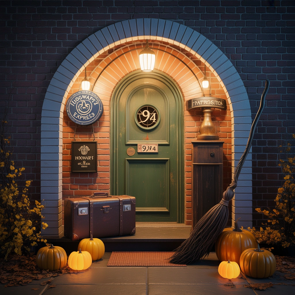 Design a Platform 9¾ Halloween Door Decoration