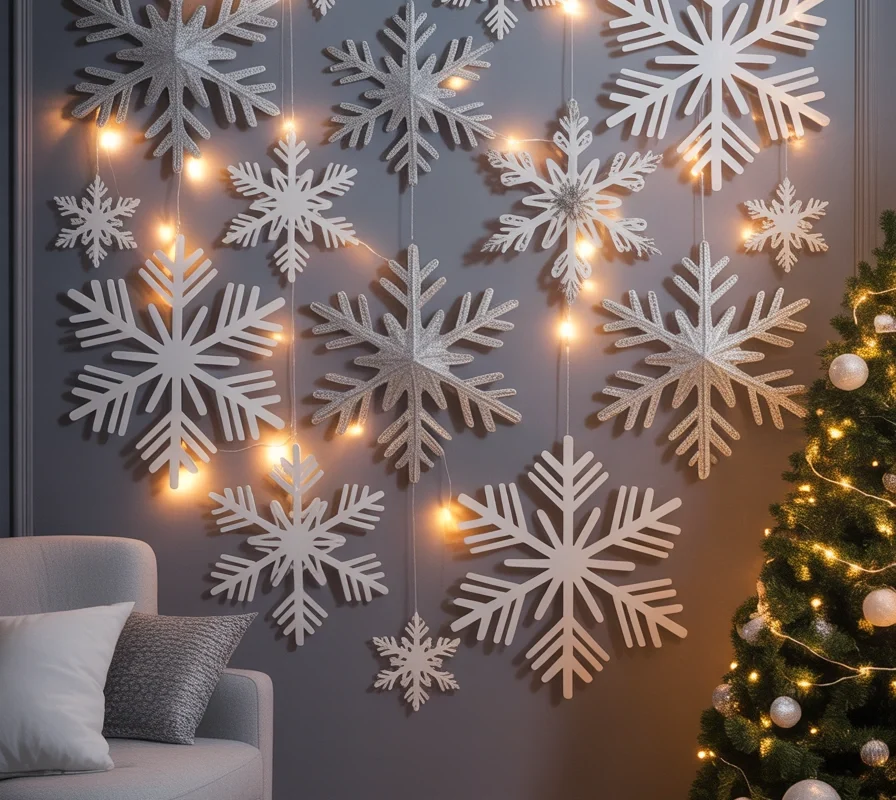 Design a Snowflake Themed Christmas Wall Decoration
