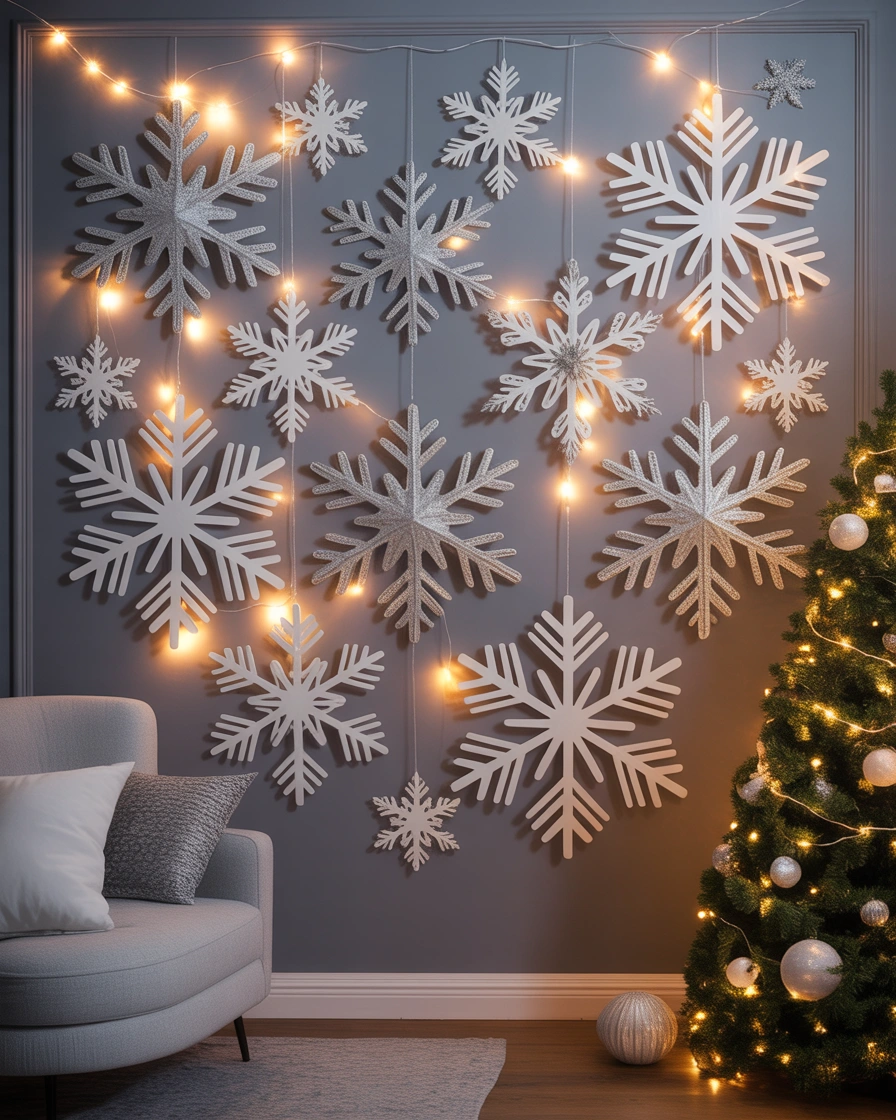 Design a Snowflake Themed Christmas Wall Decoration