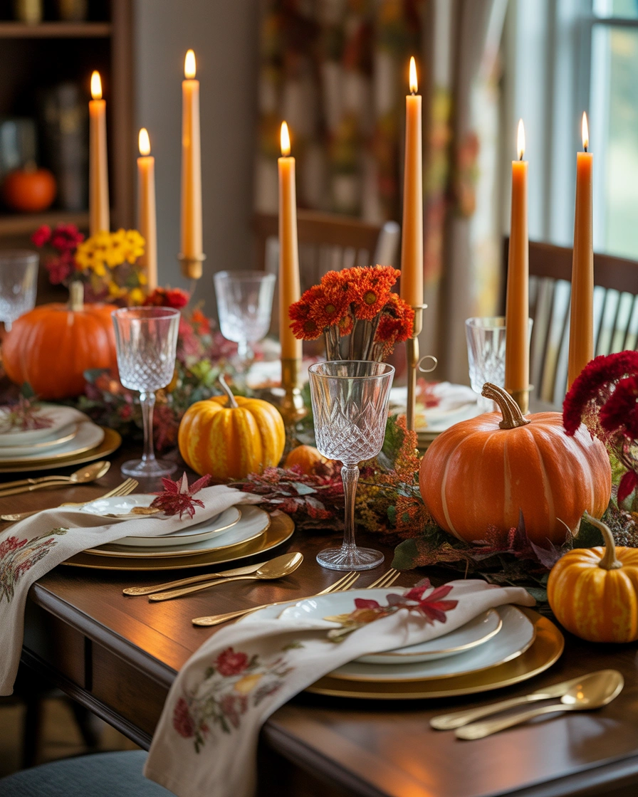 Design a Traditional Thanksgiving Dining Table With Classic Fall Colors