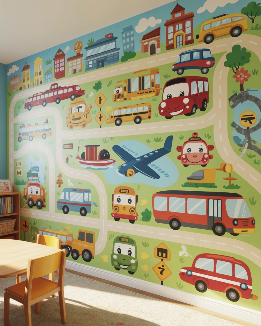 Design a Transportation Themed Learning Wall