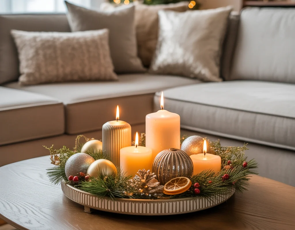 Design an Elegant Christmas Coffee Table Display