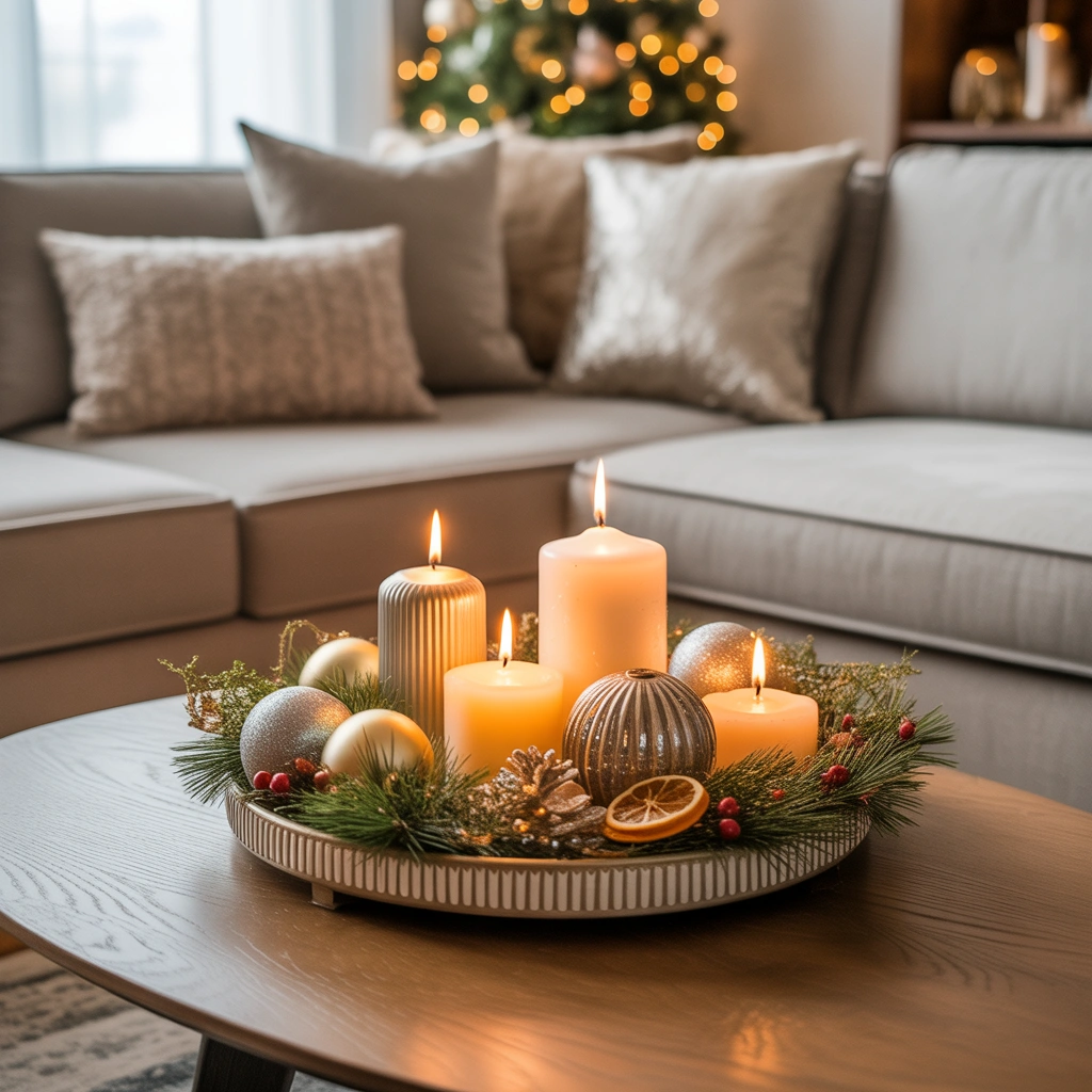 Design an Elegant Christmas Coffee Table Display