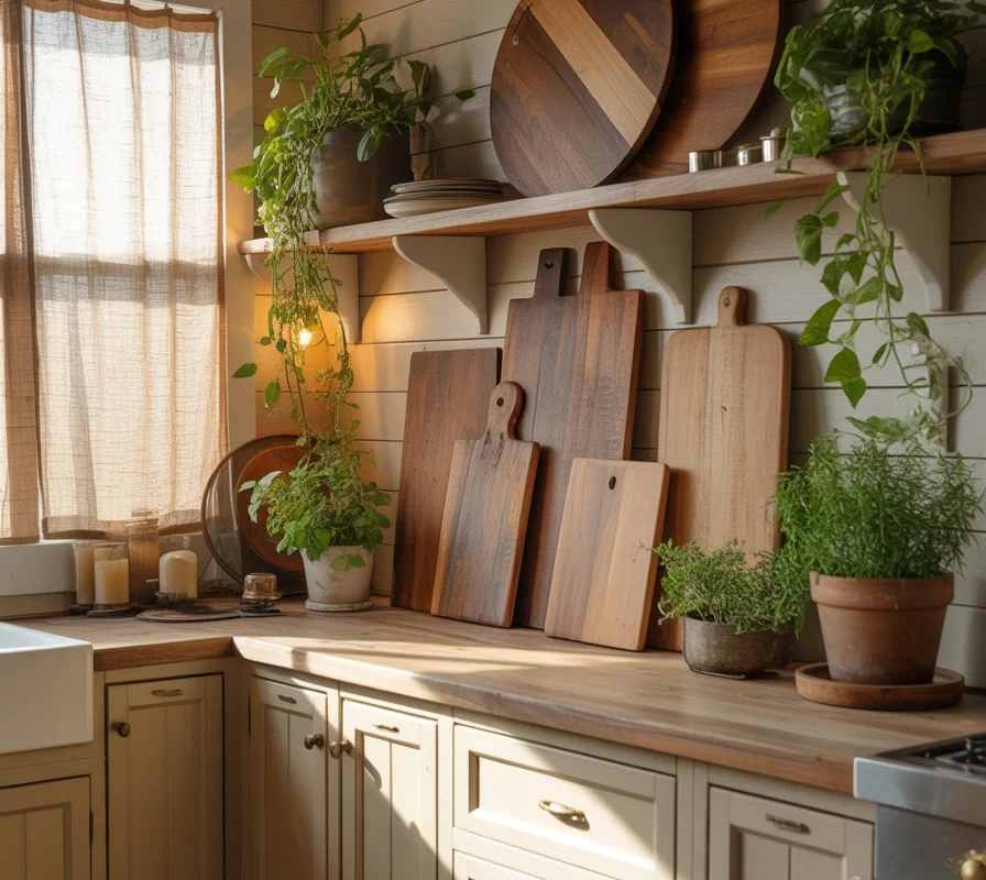 Display Wooden Cutting Boards And Trays
