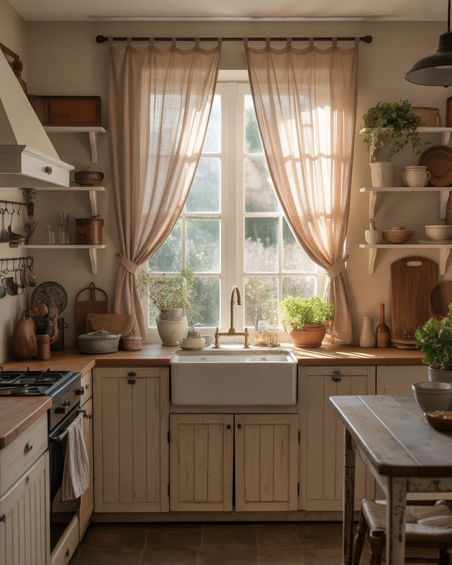 Farmhouse Kitchen Curtains With Rustic Charm