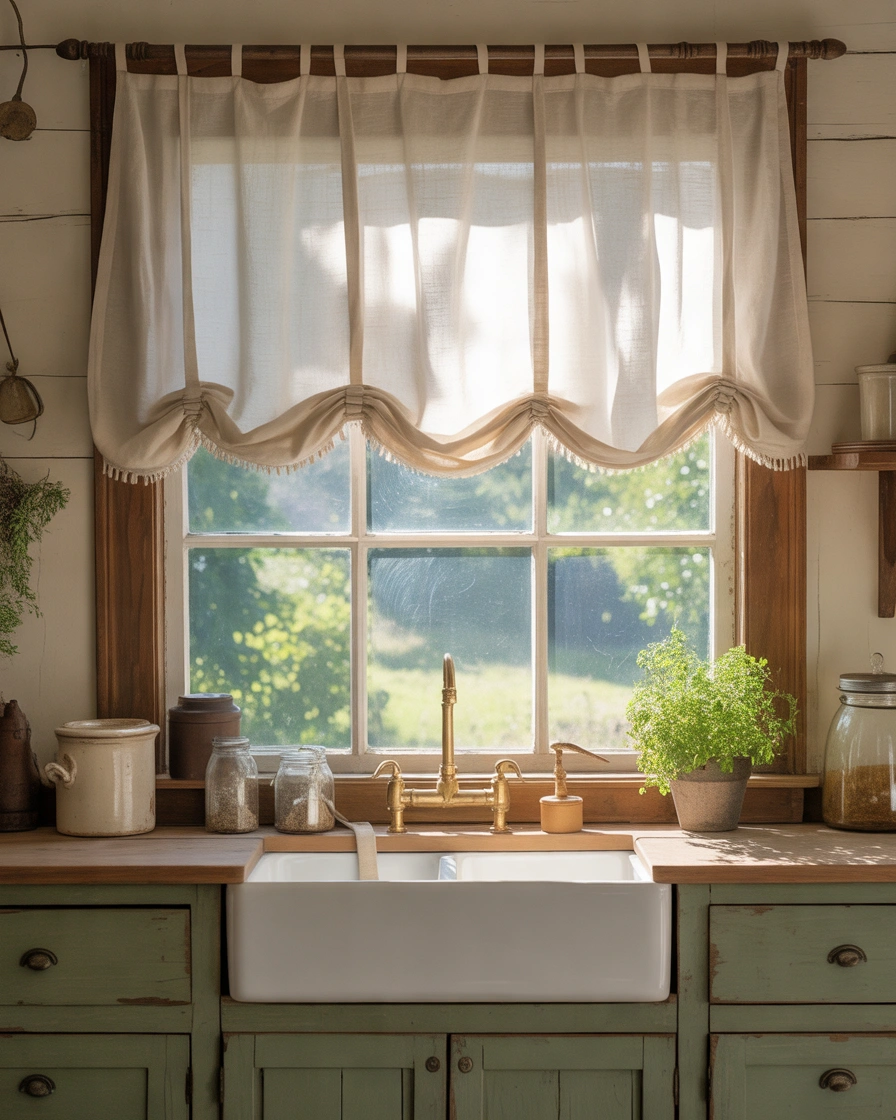 Farmhouse Valances for a Simple Decorative Accent