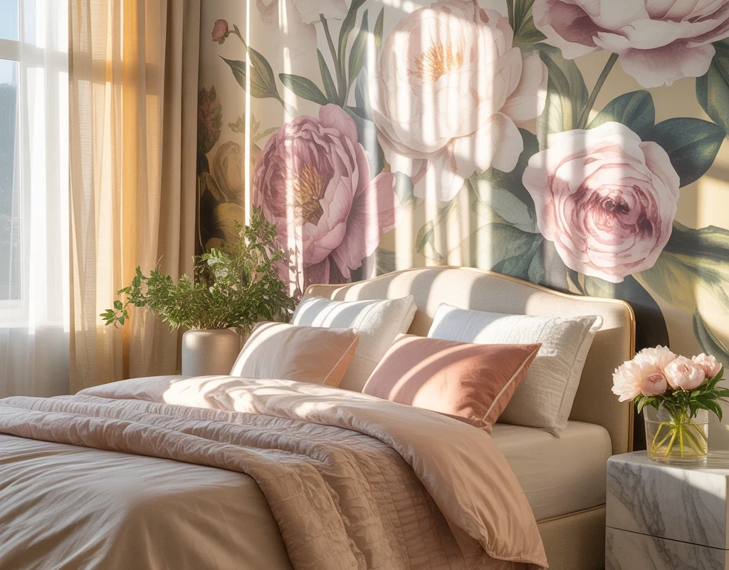 Floral Wallpaper Ideas for a Romantic and Feminine Bedroom