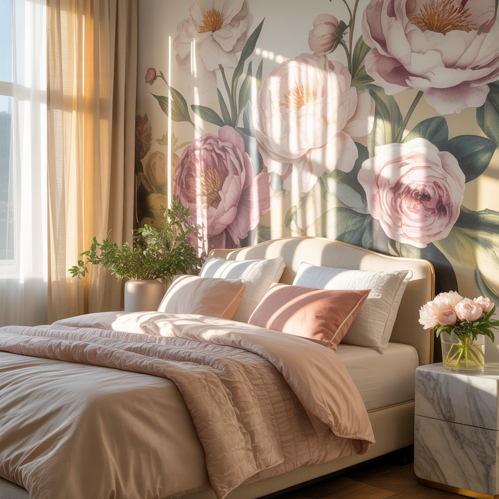 Floral Wallpaper Ideas for a Romantic and Feminine Bedroom
