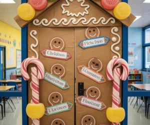 Gingerbread House Classroom Entrance
