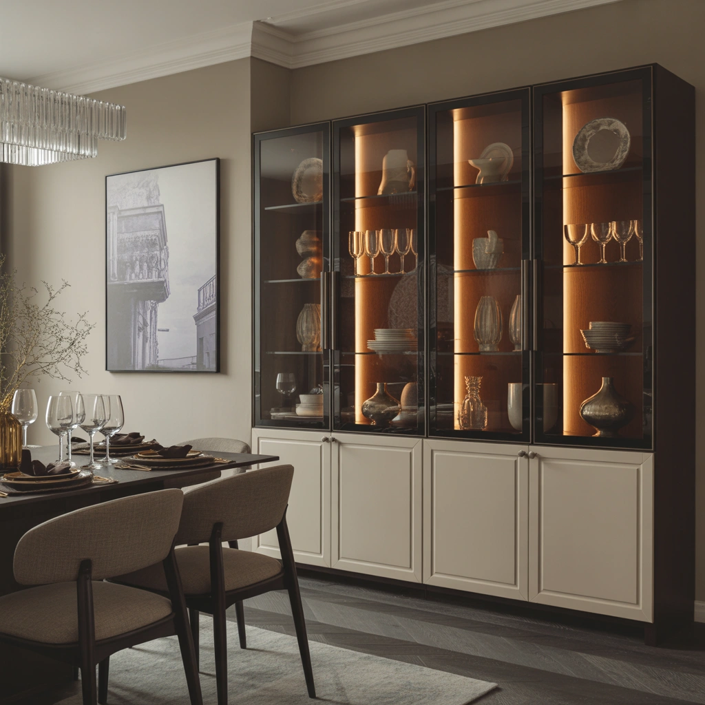Glass Cabinet Sideboard Decor for Elegant Storage