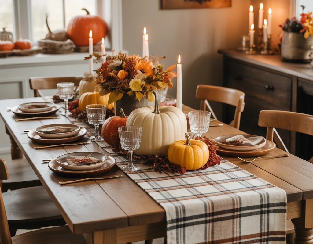 Incorporate Plaid Patterns for a Classic Thanksgiving Style