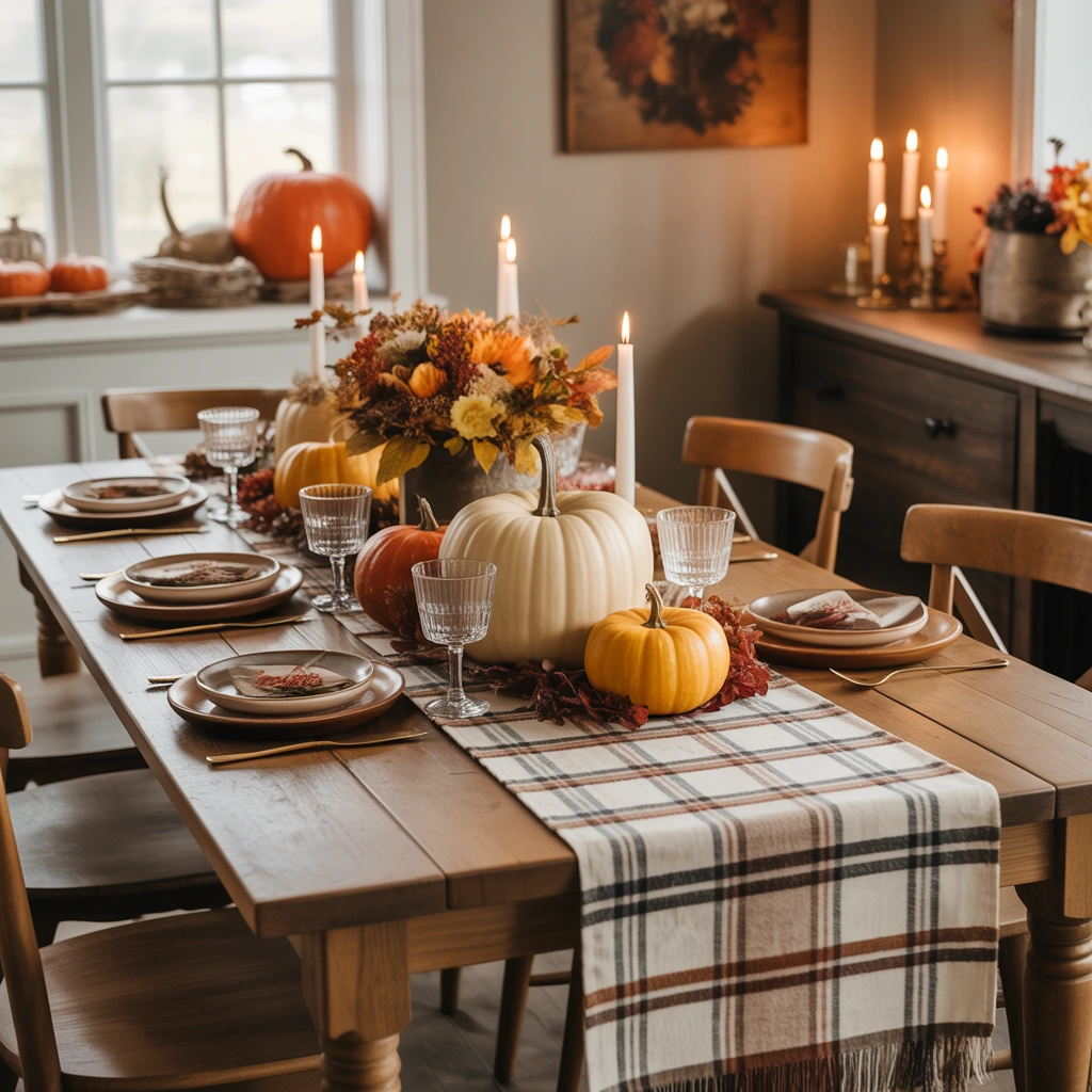 Incorporate Plaid Patterns for a Classic Thanksgiving Style