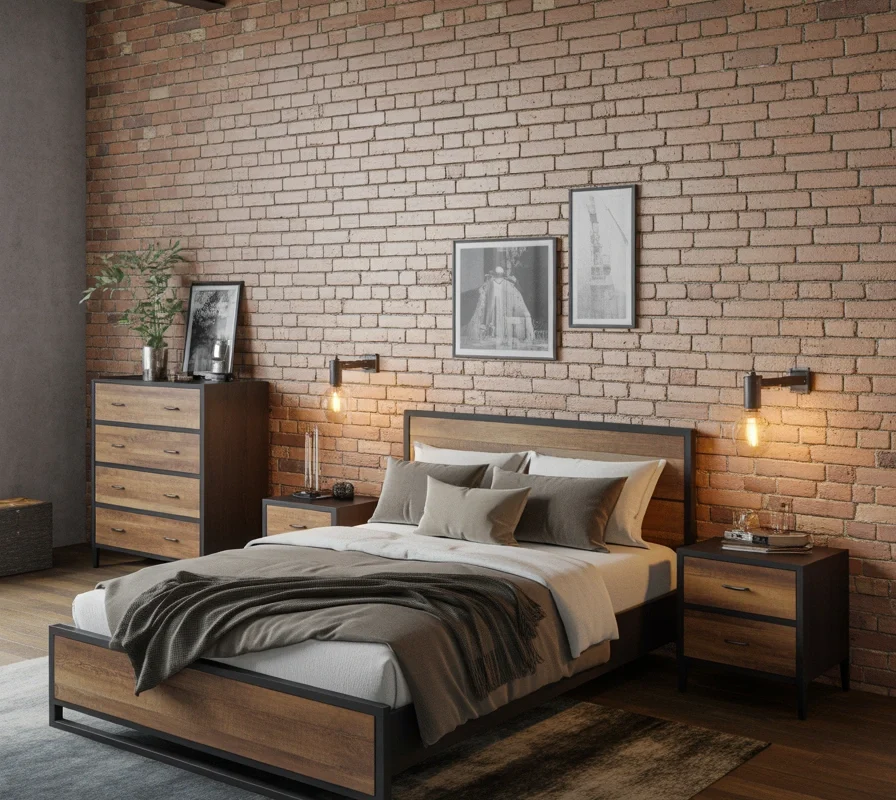 Industrial Style Bedroom Furniture Set