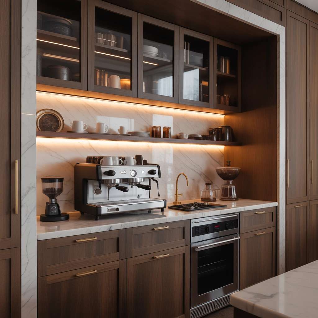Luxury Marble Coffee Bar Corner