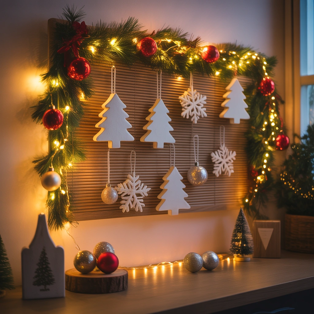Make a Christmas Board Decoration With Lights for a Magical Evening Effect