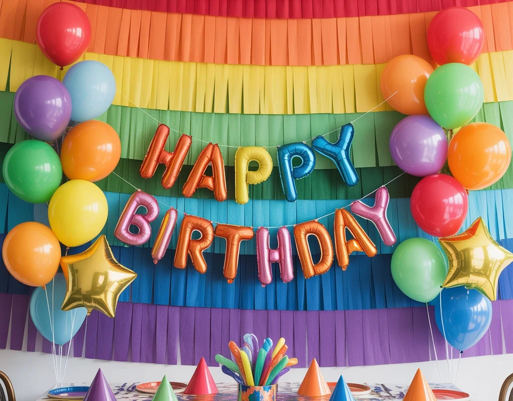Make a Colorful Crepe Paper Streamer Wall