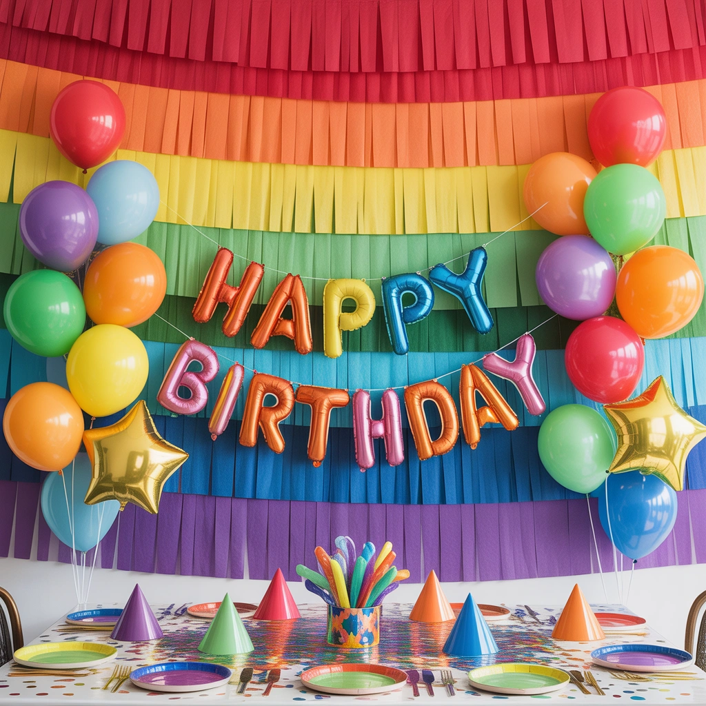 Make a Colorful Crepe Paper Streamer Wall
