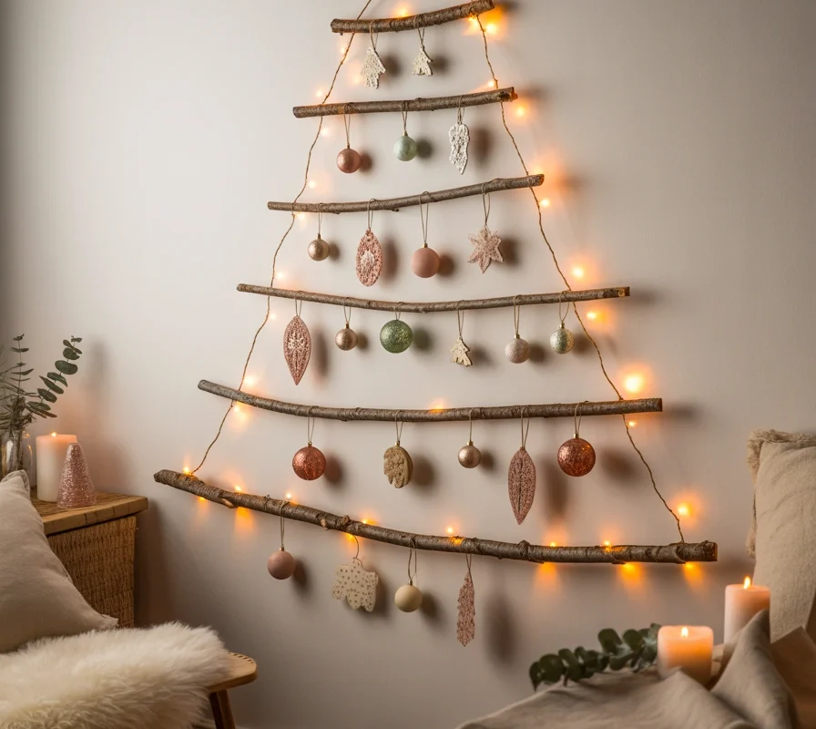 Make a DIY Christmas Tree Wall Decoration