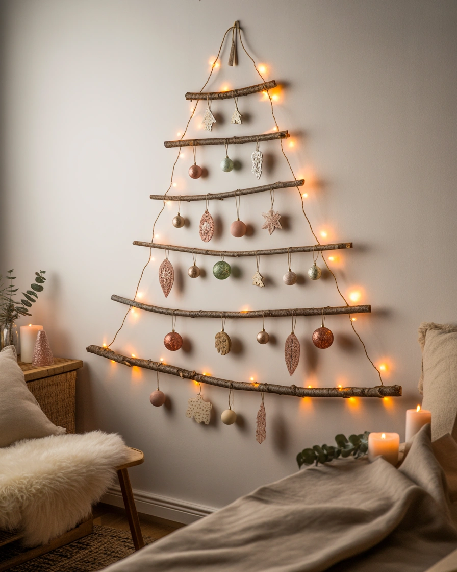 Make a DIY Christmas Tree Wall Decoration