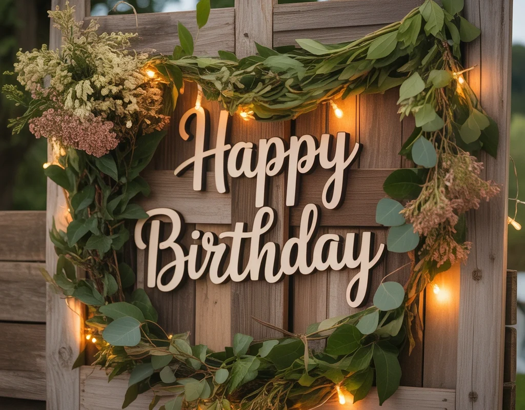 Make a Rustic Wooden Birthday Wall Backdrop