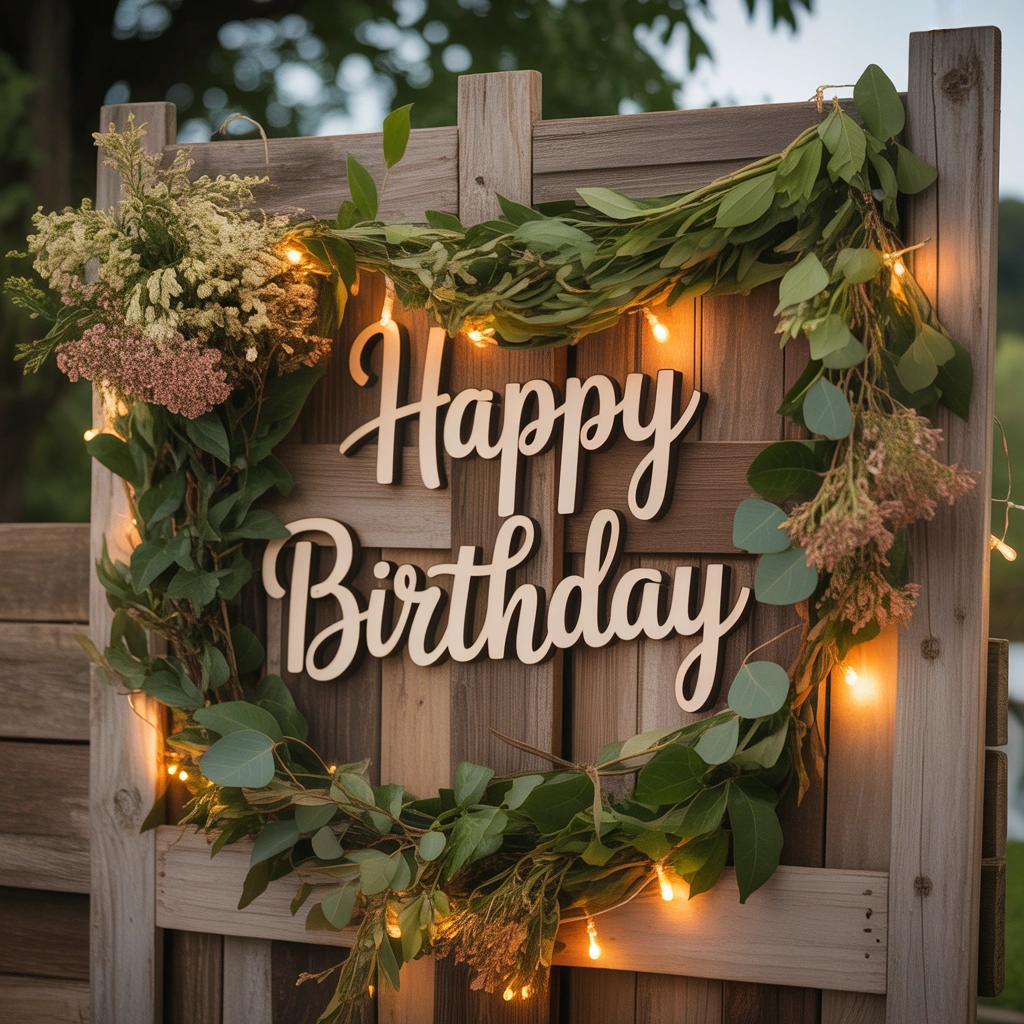 Make a Rustic Wooden Birthday Wall Backdrop