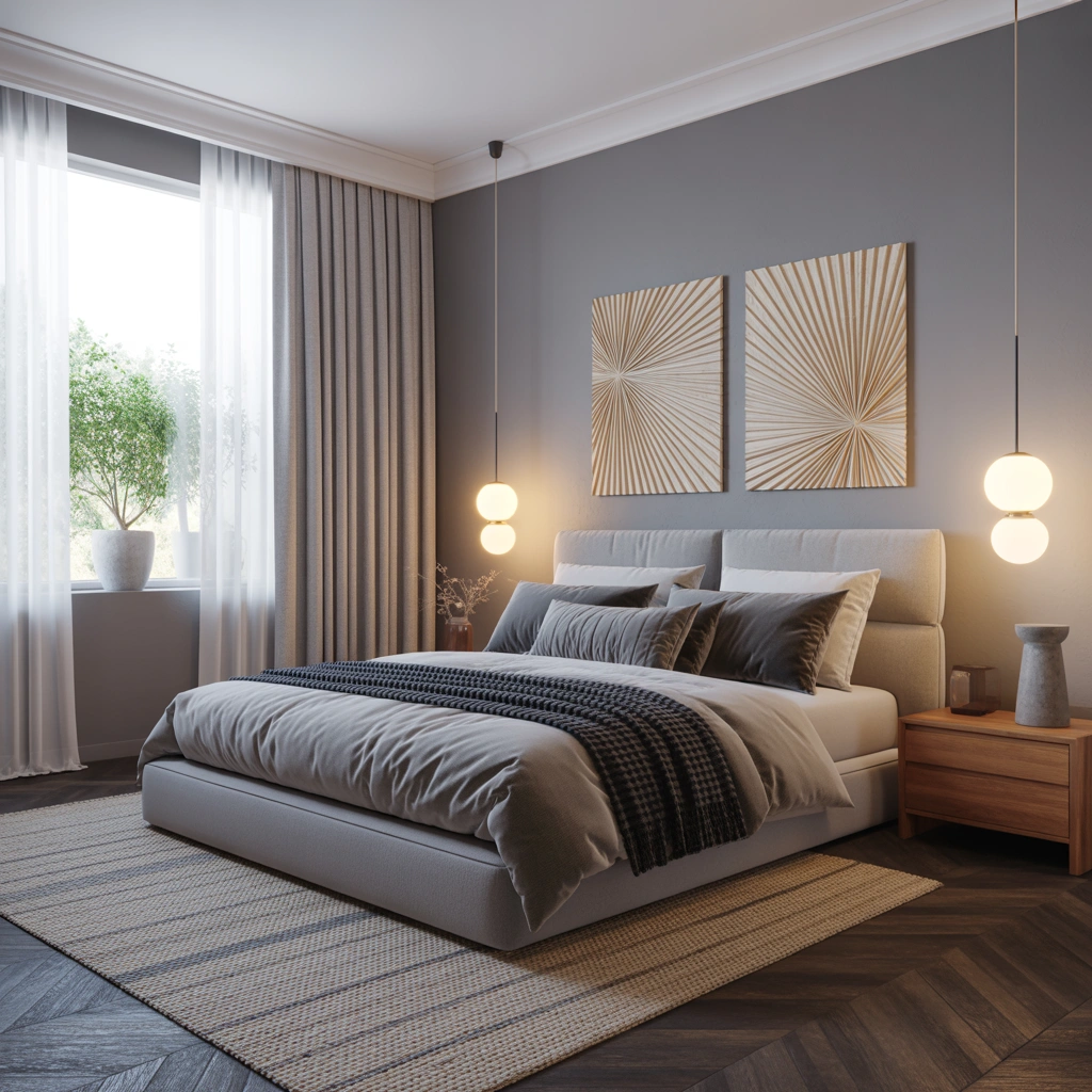 Make a Stylish Teen or Guest Bedroom With Gray Curtains