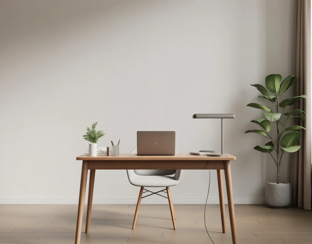 Minimalist Home Office Desk Idea for a Clean Workspace