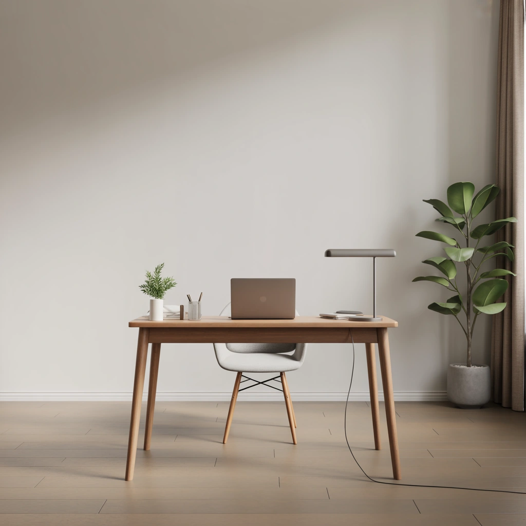 Minimalist Home Office Desk Idea for a Clean Workspace