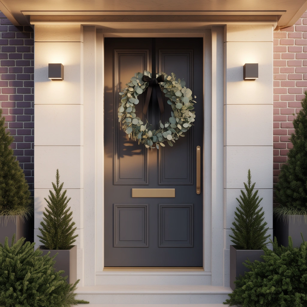 Minimalist Modern Christmas Door Decoration