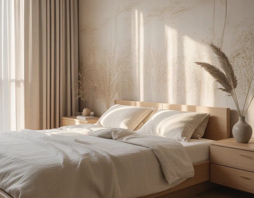 Minimalist Wallpaper Ideas for a Clean and Peaceful Bedroom Design