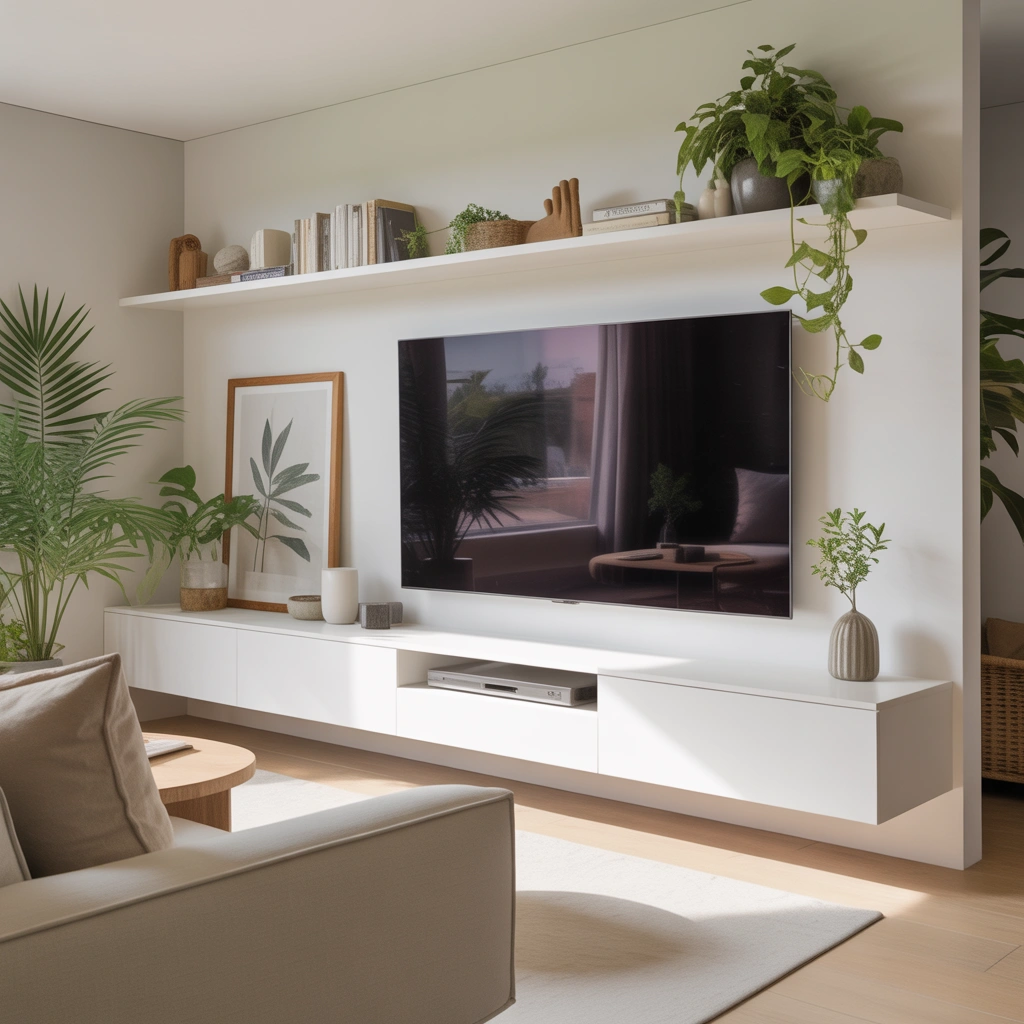 Minimalist White Entertainment Center For A Clean Look