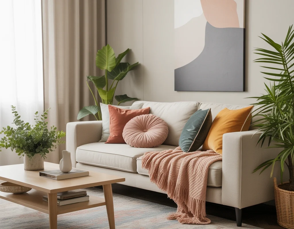 Mix Colourful Cushions and Throws for Instant Transformation