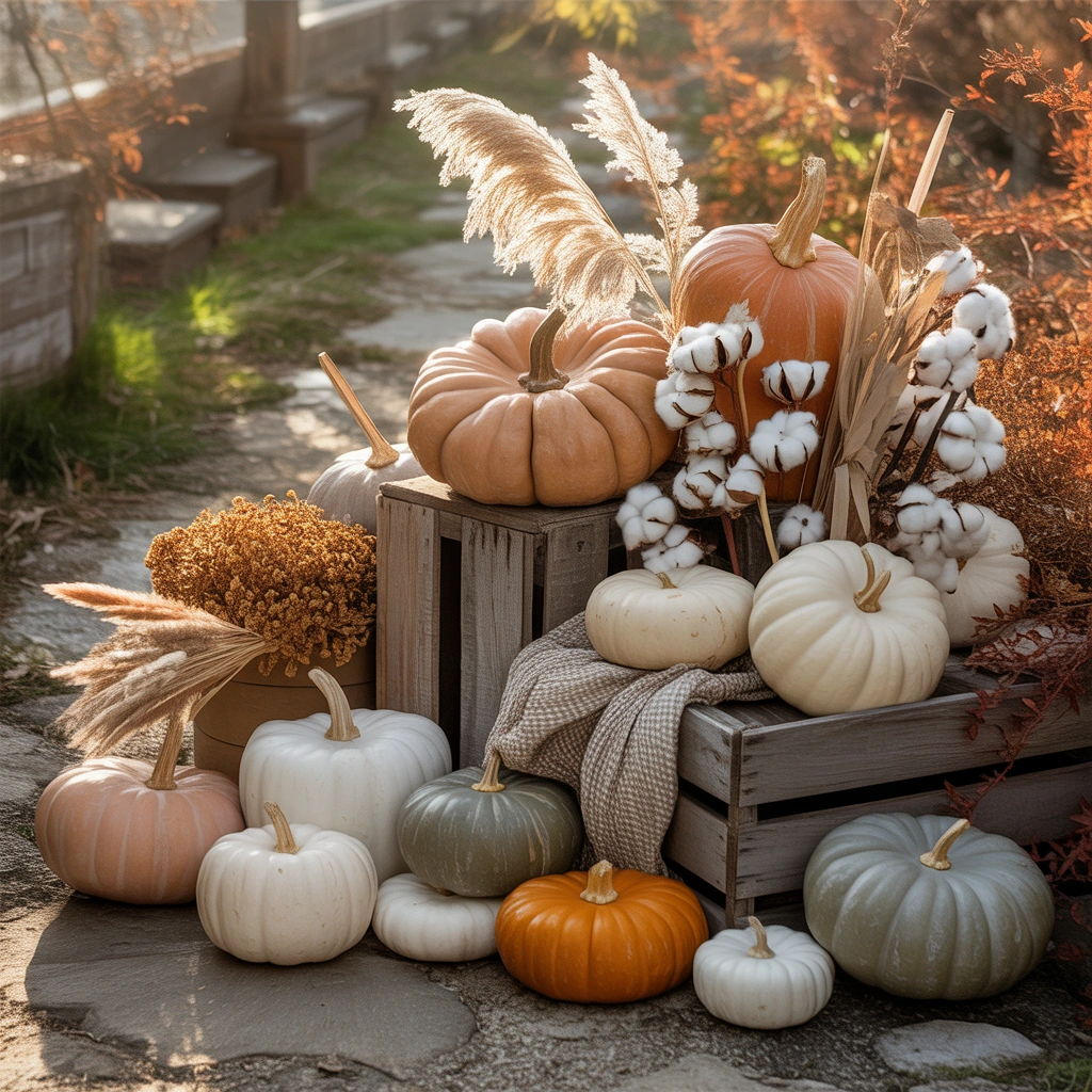 Mix Different Pumpkin Colors for a Designer Look