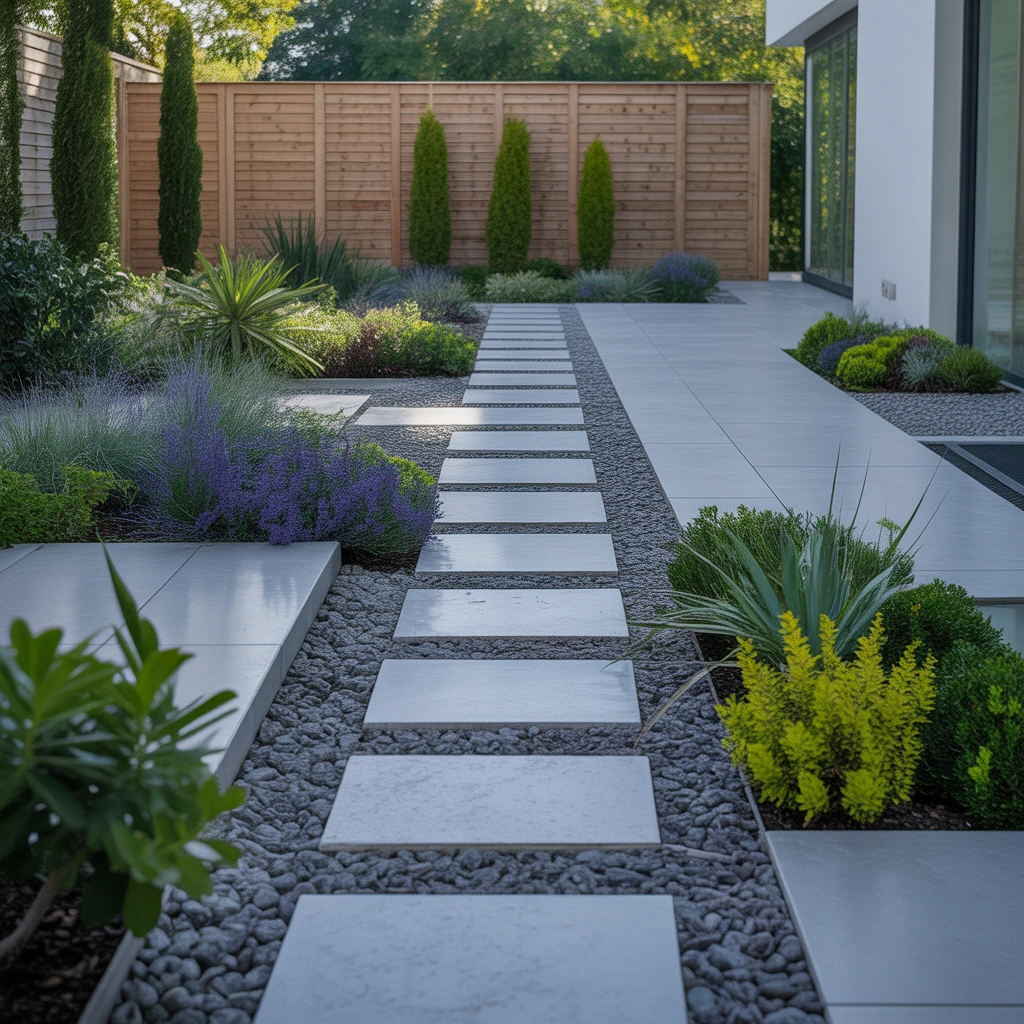 Mixed Pattern Paving for a Creative Garden Design