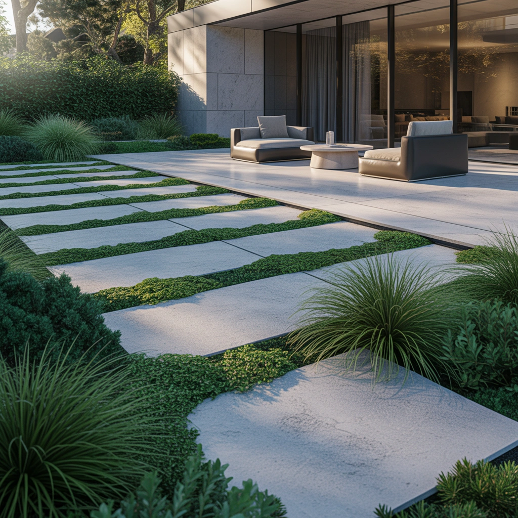 Modern Concrete Paving for a Minimalist Garden